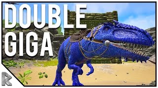 DOUBLE HIGH LEVEL GIGA TAME  Pugnacia Dinos Modded Ark Twitch Server 9 [upl. by Ettezil748]