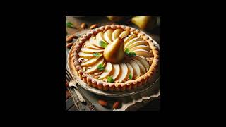 Elegant Pear and Almond Tart Recipe  French Dessert [upl. by Aleacem272]