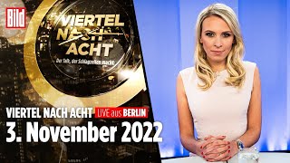 🔴 Viertel nach Acht – 3 November 2022  ua mit Nena Brockhaus und Marcel Reif [upl. by Belamy]