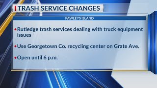 Pawleys Island trash schedule changes [upl. by Atnohsal]