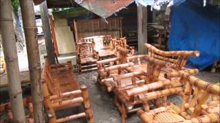 Philippine handmade bamboo and mahogany furniture here [upl. by Aisital]