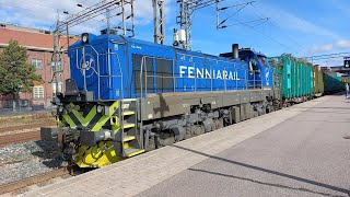 Fenniarailin tavarajuna Kouvola lajittelu – Aittaluoto 2292024 [upl. by Finzer]