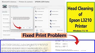 Epson L3210 head cleaning windows 1110  Quickly Clean Print Head and fixed print problem of L3210 [upl. by Luhe127]