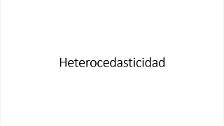 Heterocedasticidad [upl. by Gates]