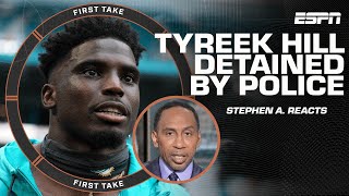 Stephen A amp Shannon react to Tyreek Hill being detained by police prior to Week 1 game  First Take [upl. by Watkin]