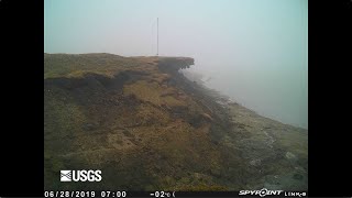 Timelapse video of bluff erosion on Barter Island Alaska [upl. by Namie821]