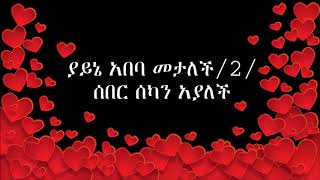 Tsegaye Eshetu quotyayne abebaquot lyrics [upl. by Kendall92]