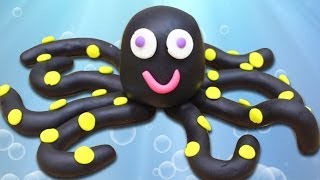 How To Make Playdough Octopus by Hooplakidz How To [upl. by Azne]