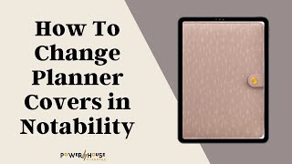 How To Change Cover In Notability  Add Digital Cover To Notability Planner Or Document [upl. by Sosthina]