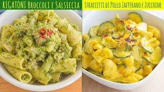 RIGATONI BROCCOLI e SALSICCIA  STRACCETTI DI POLLO allo ZAFFERANO e ZUCCHINE 2 Ricette Facili [upl. by Iilek]