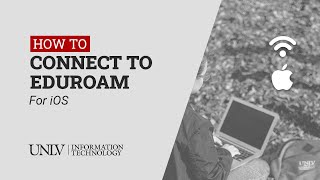 Connect your iOS device to eduroam at UNLV [upl. by Morrell79]