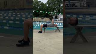 Backstroke Pull Exercise  SingleArm Dumbbell Bench Press [upl. by Liscomb]