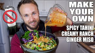 3 NoBlender Sauces To Put On Anything Vegan OilGluten Free [upl. by Je213]