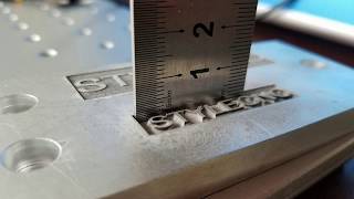 Steel engraving 1mm deep marking by Triumph laser marking machine [upl. by Saundra]