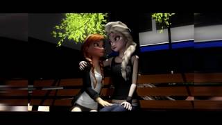 Disney Frozen 2 Anna Disturbing Elsas Sleep LOL Kiss thief Tv Ichibi vid 52 [upl. by Aihsena]