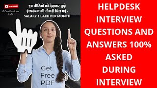 Help desk Interview Questions with answers  Service Desk Interview Questions helpdesk support [upl. by Ronen412]