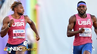 Noah Lyles and Kenny Bednarek punch tickets to starstudded 200m Worlds final  NBC Sports [upl. by Sucramej14]