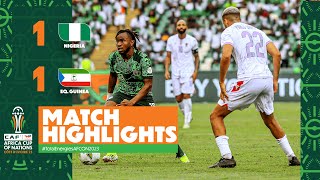 HIGHLIGHTS  Nigeria 🆚 Equatorial Guinea TotalEnergiesAFCON2023  MD1 Group A [upl. by Aivartal179]