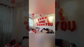 Romantic Room Decoration❤ love theme Decor Just Married Decor newsong lovetheme romanticideas [upl. by Arihas]