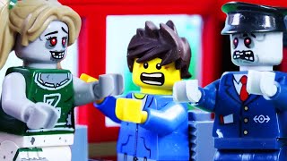 LEGO Train Full of ZOMBIES  STOP MOTION  Zombie Apocalypse  Billy Bricks [upl. by Forster704]