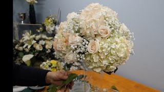 How to Make a Tall Vase Centrepiece With Hydrangea and Roses [upl. by Erasmus]