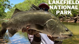 Epic Landbased Barramundi Lure Fishing  Lakefield National Park Cape York [upl. by Moguel276]