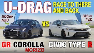 UDRAG Civic Type R vs GR Corolla Morizo [upl. by Gayla14]