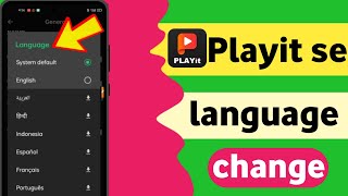 playit app me language change kaise kare how to change language in playit app [upl. by Eelarol]