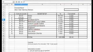 Cosmetic Chemist Tips  Determing Formulation Costs [upl. by Docilla868]