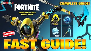 How To COMPLETE ALL VOIDLANDS EXILE QUEST PACK CHALLENGES in Fortnite Free Rewards Quests [upl. by Notlehs]