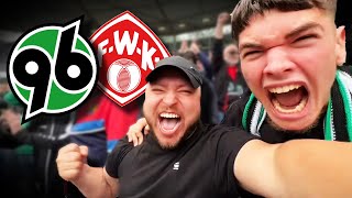 AUFSTIEG SPALTET 🇩🇪 FANS  Hannover 96 II vs Würzburger Kickers Stadionvlog [upl. by Hedelman]