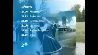 SVT2 ident 2007 and Aktuellt Intro [upl. by Ainevuol]