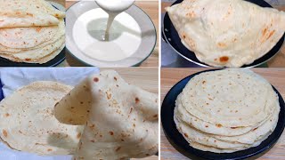 Tortilla Bread with Liquid Dough for Ramadan Easy and Successfully without kneading Tortilla Recipe [upl. by Ardnazil804]