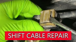 HOW TO  Transmission Shifter  Shift cable repair on a Ford F150 F250 F350 Dont buy a new cable [upl. by Dionis529]