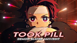 Demon Slayer  Took Pill  Tanjiro  AMV  EDIT 4K [upl. by Hamid406]