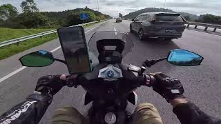 POV Morning Ride Along Highway  BMW C400X [upl. by Ttirrej]