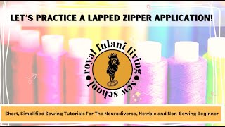 Lets Practice A Lapped Zipper Application LIVE [upl. by Magnus]