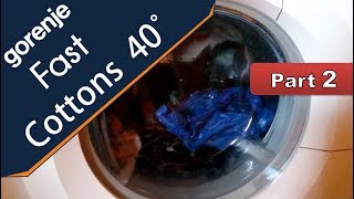 Gorenje W7203 Senso Care washing machine  Cottons 40°  Part 2 [upl. by Ititrefen175]