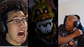 Markiplier All FNAF Compilation Reaction [upl. by Noirrad]