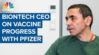 BioNTech CEO on vaccine progress with Pfizer [upl. by Nnaeilsel]