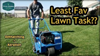 Dethatching and Aeration  Fall Lawn Program Step 2 [upl. by Lrem]