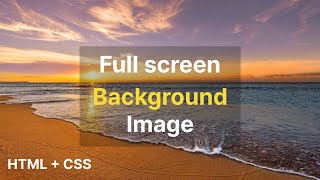 Responsive Full Page Background Image Using CSS [upl. by Nehte]