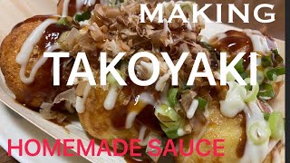 TAKOYAKI from scratch with special Takoyaki SAUCEswak pang negosyo [upl. by Lodie]