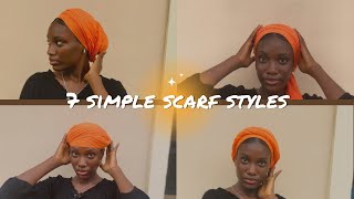 7 SIMPLE QUICK amp EASY WAYS TO STYLE 1 HEADWRAPTURBANHEADSCARF [upl. by Htieh]