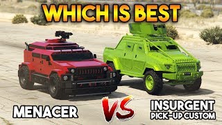 GTA 5 ONLINE  MENACER VS INSURGENT PICK UP CUSTOM WHICH IS BEST [upl. by Mintz436]