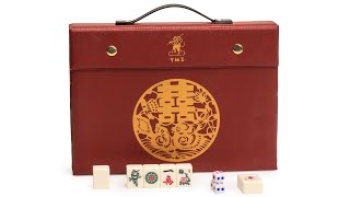 Chinese Mahjong Set “Classic Ivory” with 146 Ivory Colored Small Tiles [upl. by Aicilet]