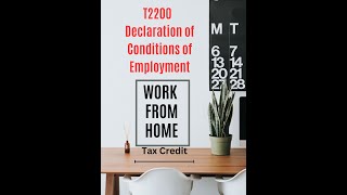 Form to fill for Work from Home Expenses claim T2200 Declaration of Conditions of Employment [upl. by Glenda]