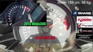 2013 Ninja300 VS 2014 CBR300 Acceleration Compare [upl. by Ark636]