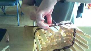 Basket Weaving Video 7Adding Color and Weaving the Sides [upl. by Llerehs]