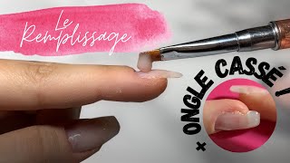 Le REMPLISSAGE des ongles en gel   CAPSULE CASSEÉ [upl. by Sylera]